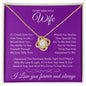 To My Beautiful Wife | Love Knot Necklace |