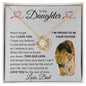 To My Daughter | Daughter Father Lion (Love Knot Neckace)