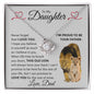 To My Daughter | Daughter Father Lion (Love Knot Neckace)