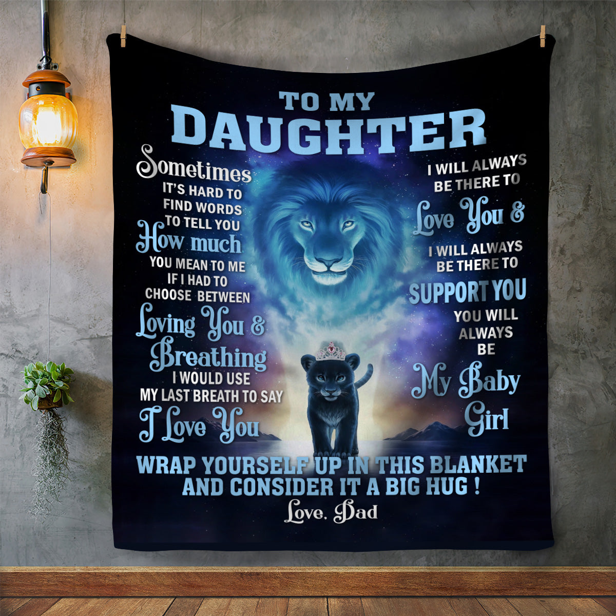 To My Daughter Sometimes Cozy Plush Fleece Blanket 50x60