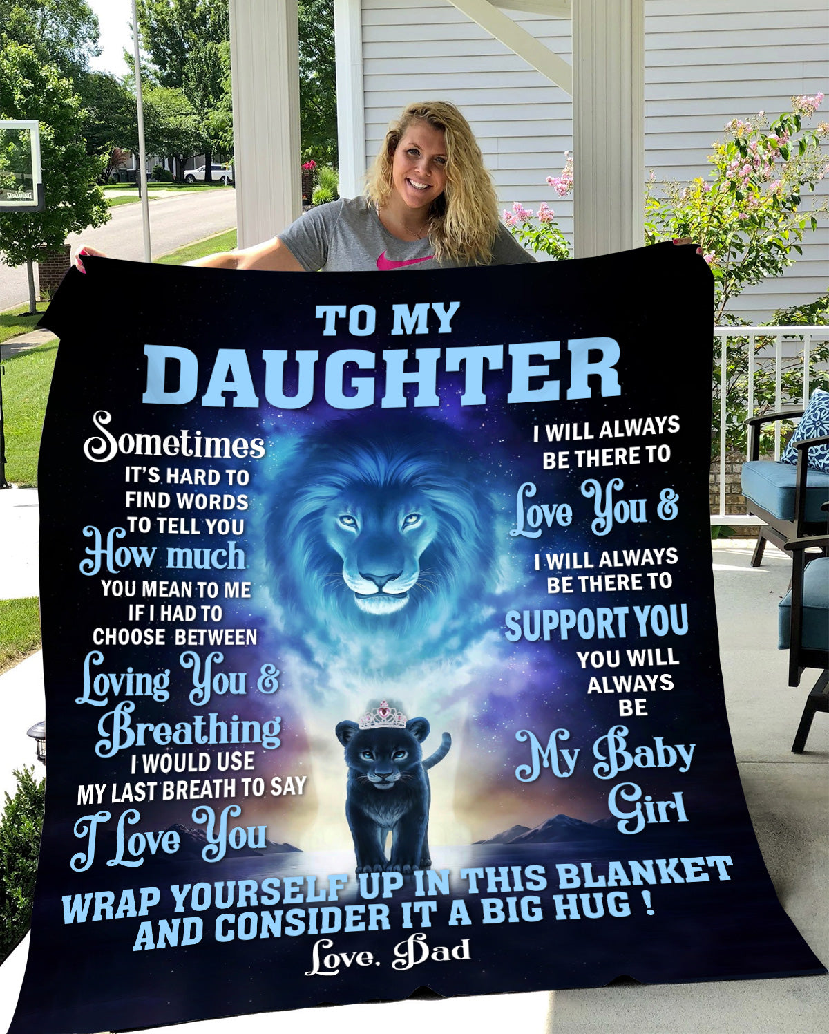 To My Daughter Sometimes Cozy Plush Fleece Blanket 50x60