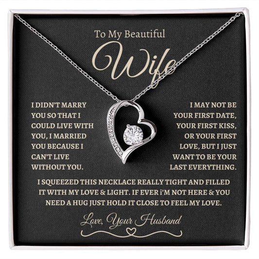 To My Beautiful Wife | Forever Love Necklace | BG