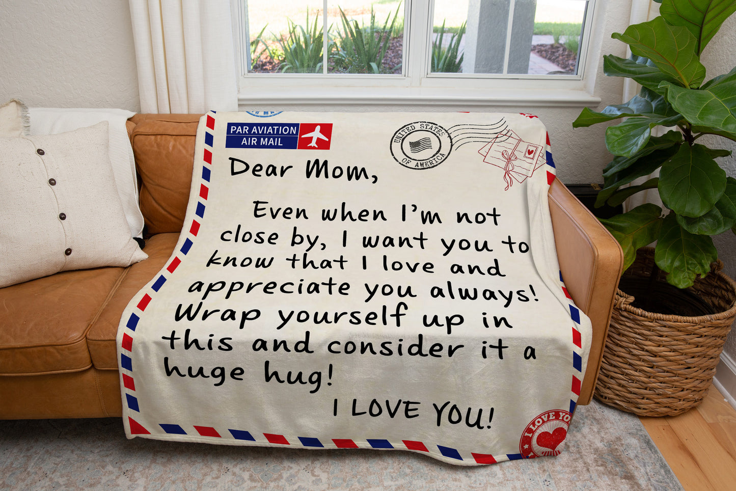 Dear Mom Cozy Plush Fleece Blanket 50x60