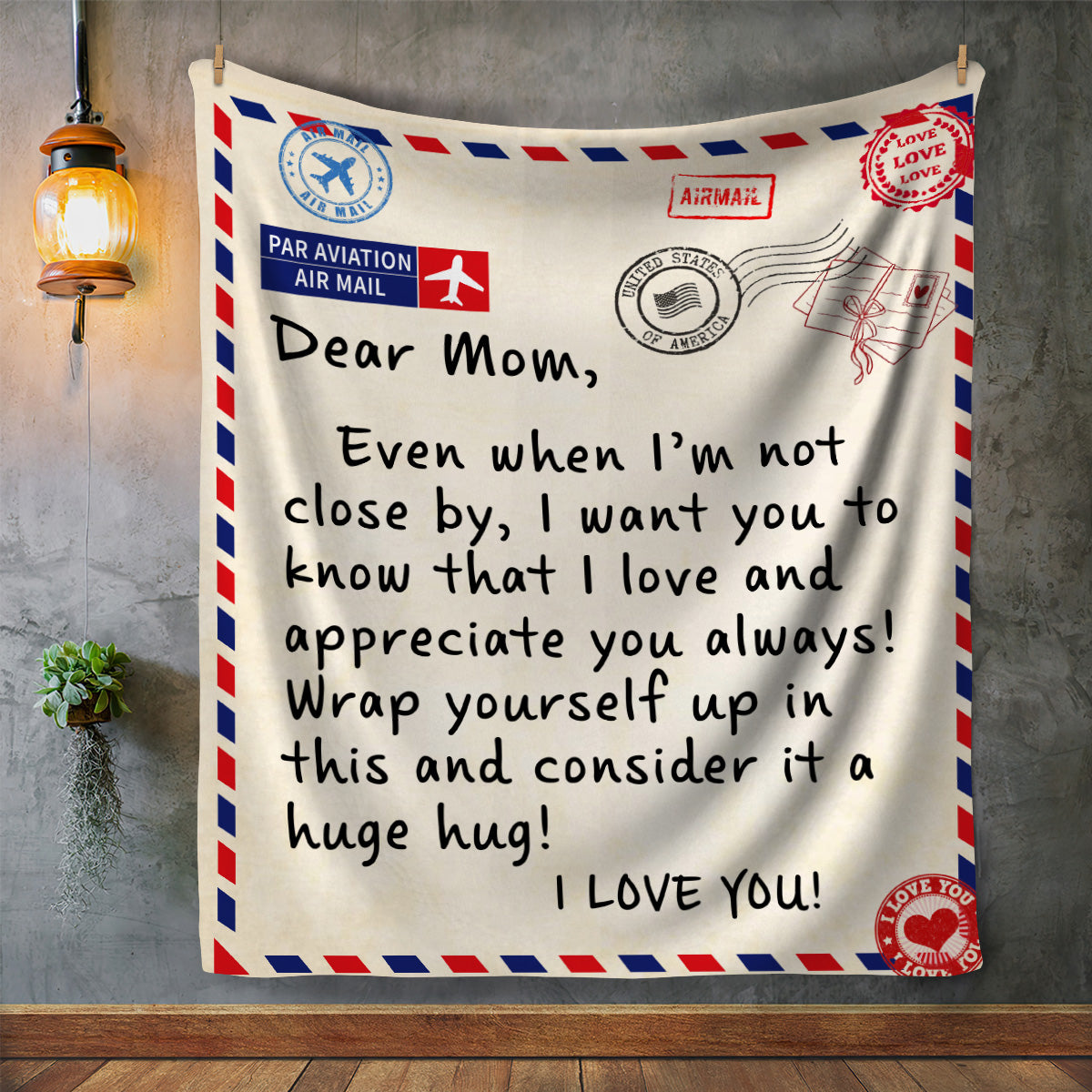 Dear Mom Cozy Plush Fleece Blanket 50x60