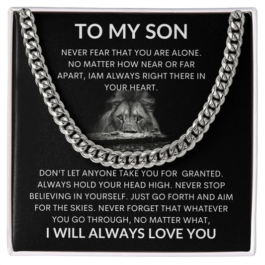 To My Son | Aim for the skies ( Cuban Link Necklace