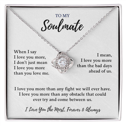 To  My Soulmate - Love Knot Necklace