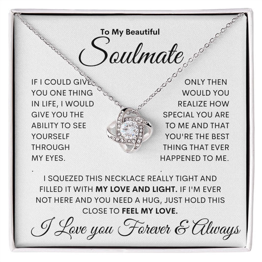 To My Beautiful Soulmate - Love Knot Necklace