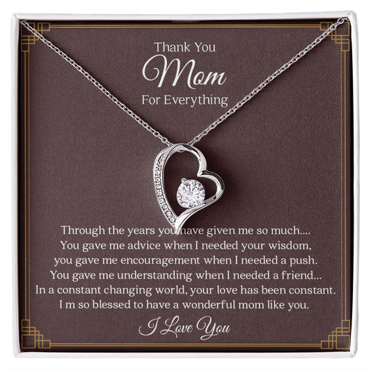 Thank You Mom - Forever Love Necklace